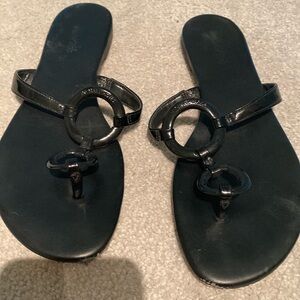 Size 6.5 Black Michael Kors sandals- worn